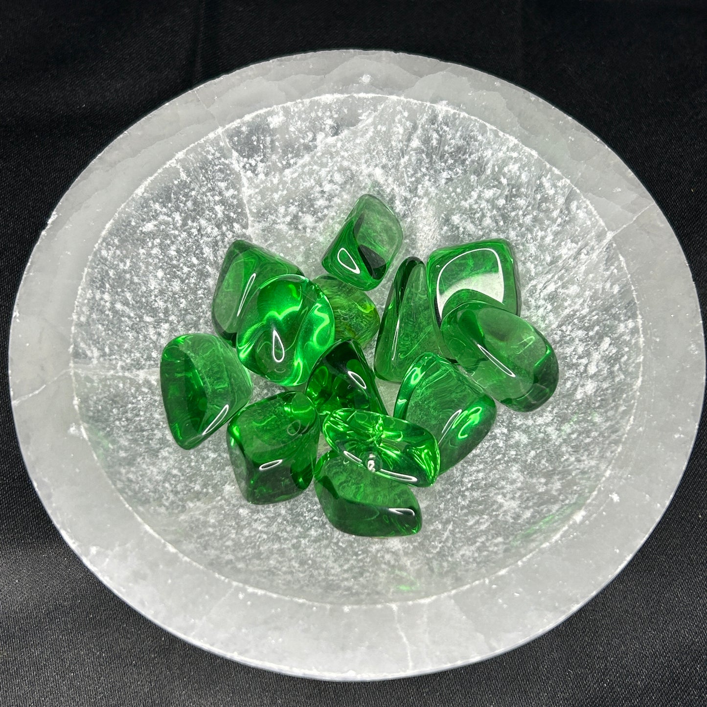 Green Obsidian Tumbles