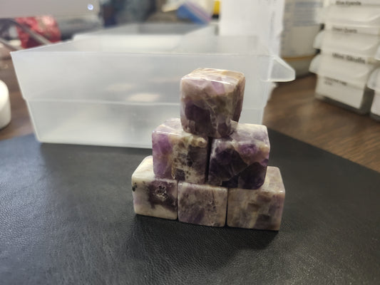 Chevron Amethyst Cubes