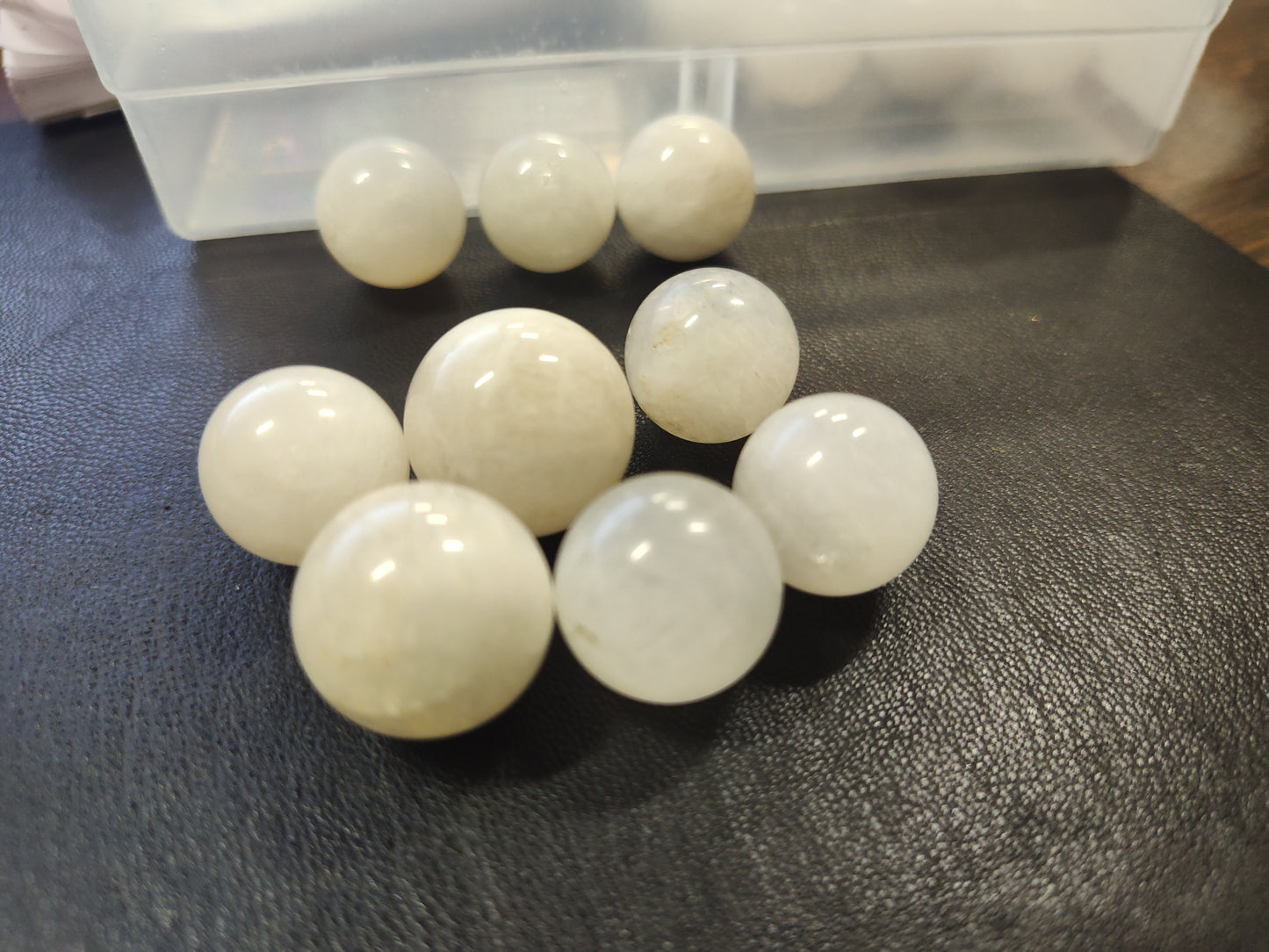 White Moonstone Ultra Mini Spheres