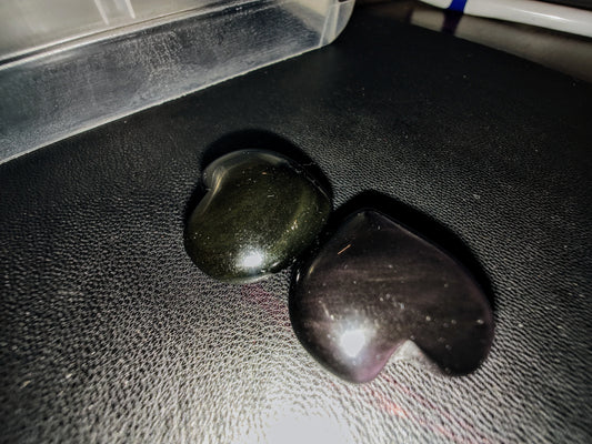 Rainbow Obsidian Mini Hearts