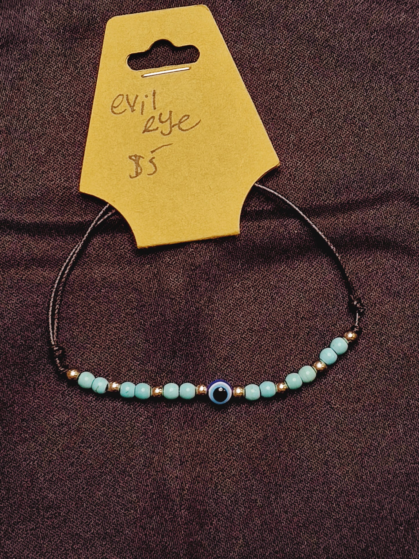 Evil Eye Bracelet (Pull String Beading)