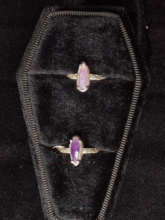 Amethyst Sterling Silver Tear Drop