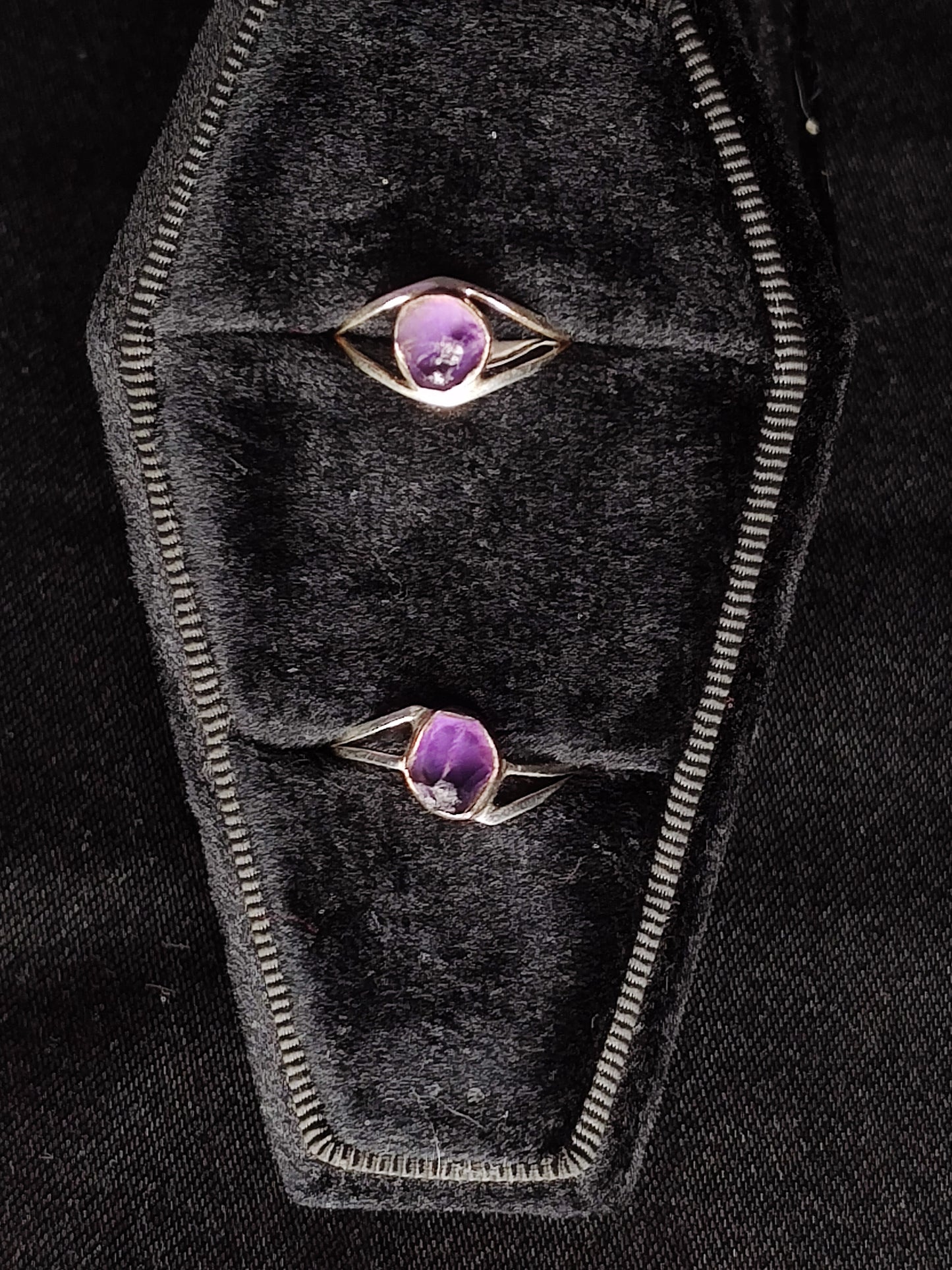 Amethyst Sterling Silver Circle Ring