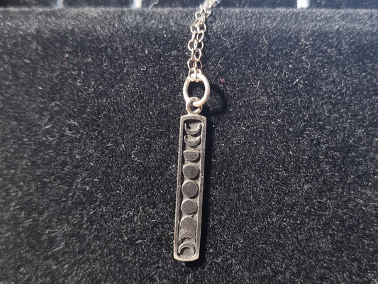 Moon Phases Sterling Silver Necklace