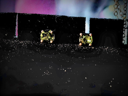 Moldavite Sterling Silver Earrings