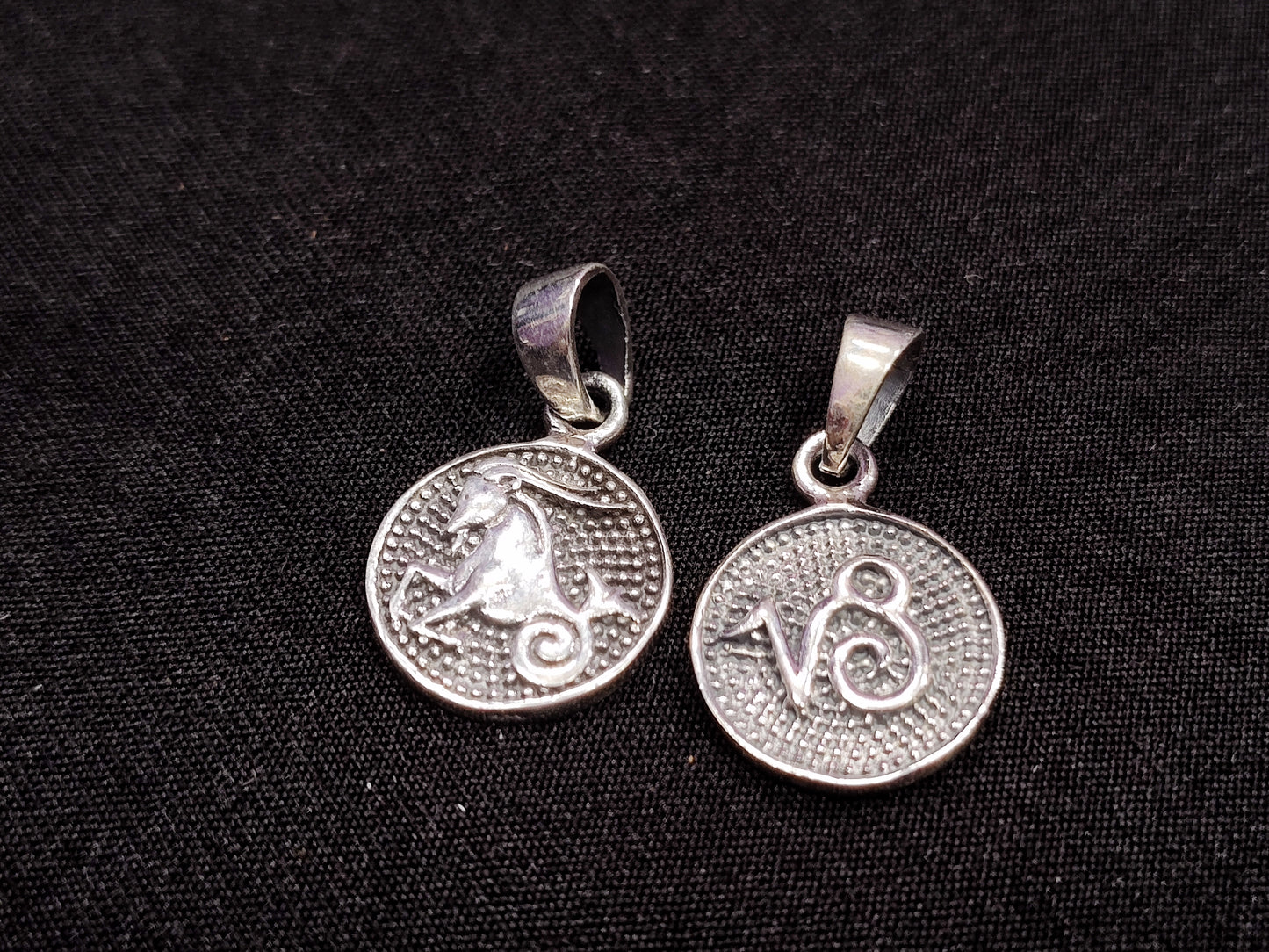 Zodiac Sterling Silver Necklace Charm