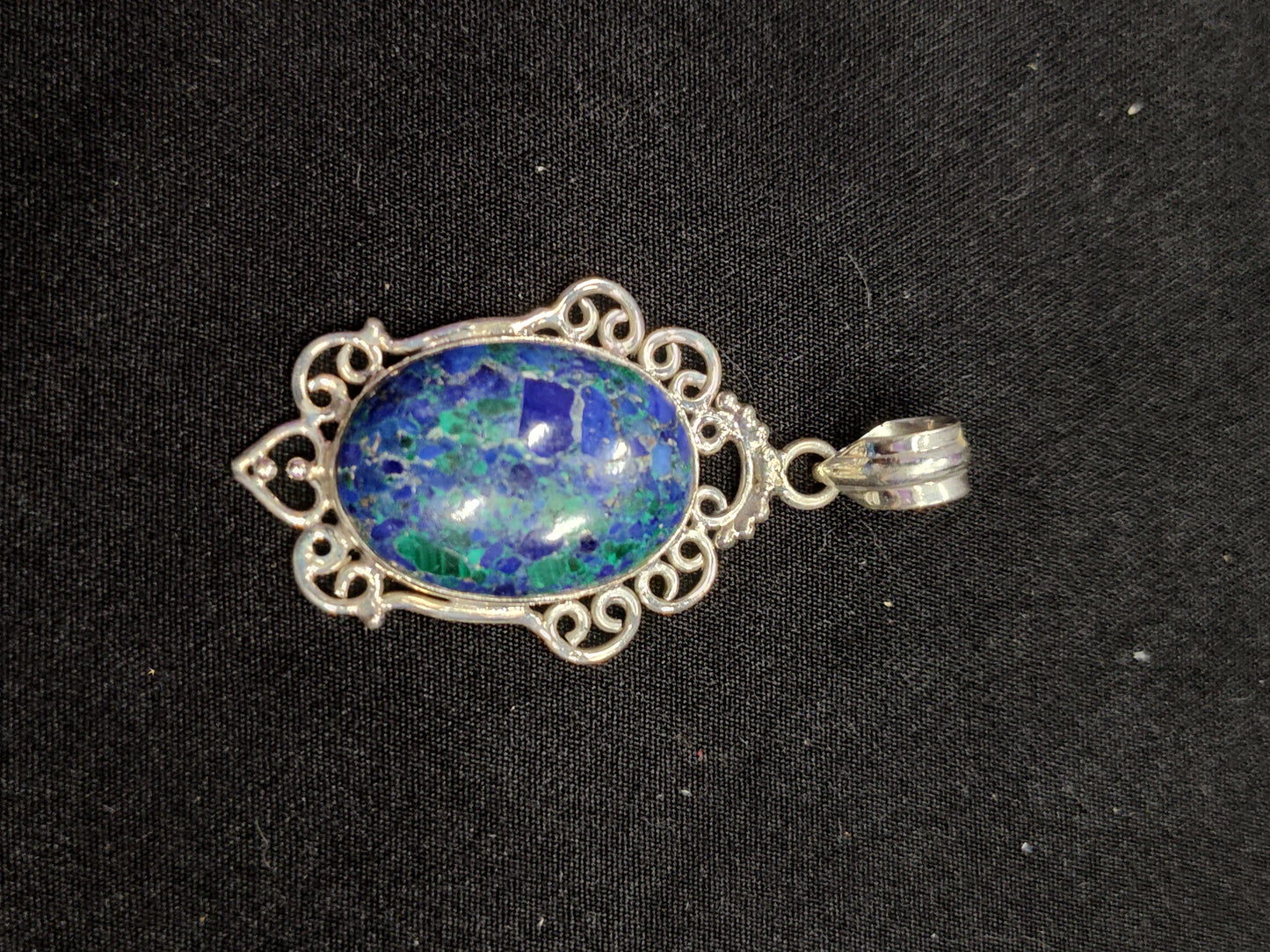 Chrysocolla Oval Cut in Sterling Silver