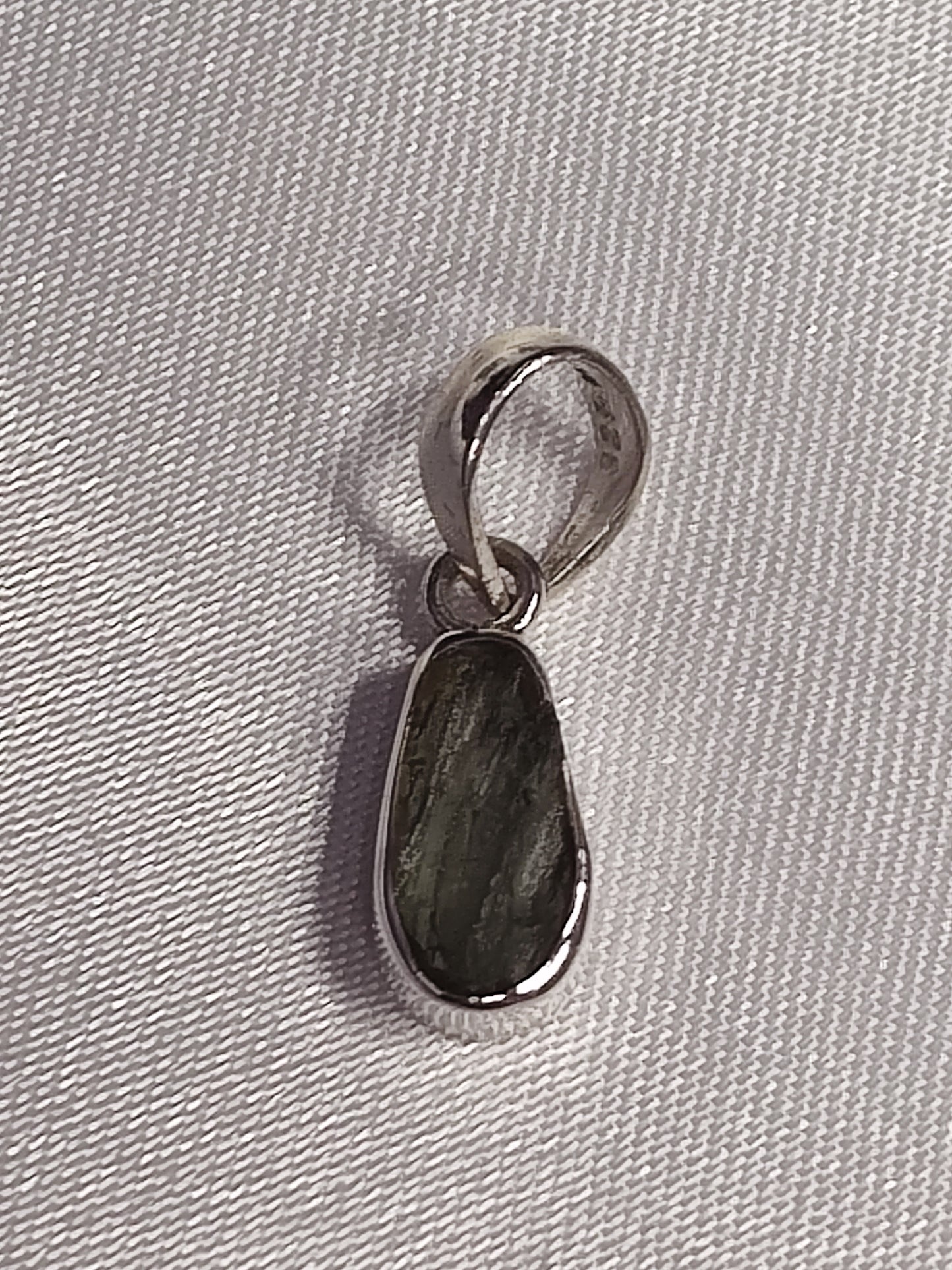 Moldavite in Sterling Silver Necklace Pendant