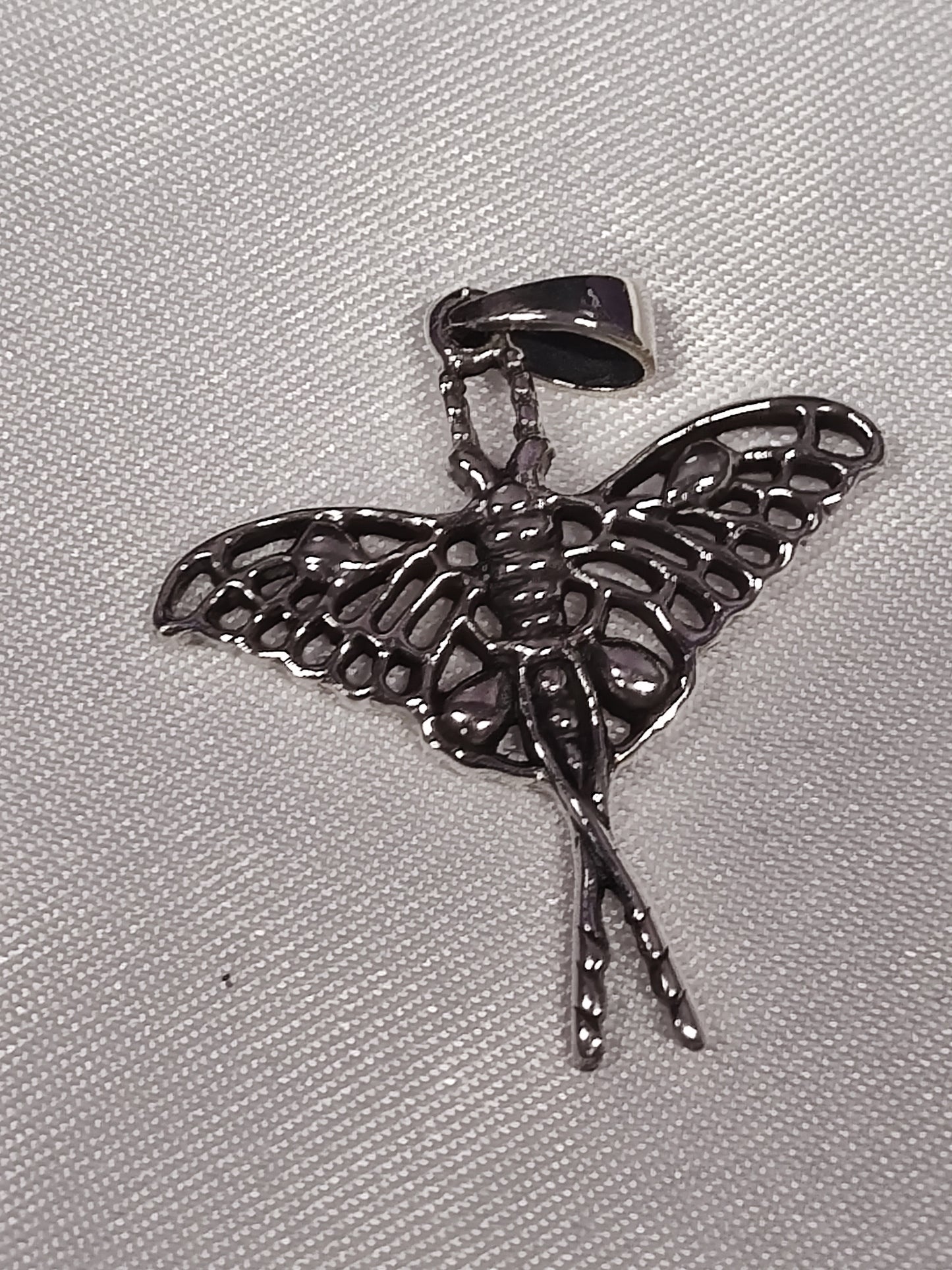 Sterling Silver Lunar Moth Pendant