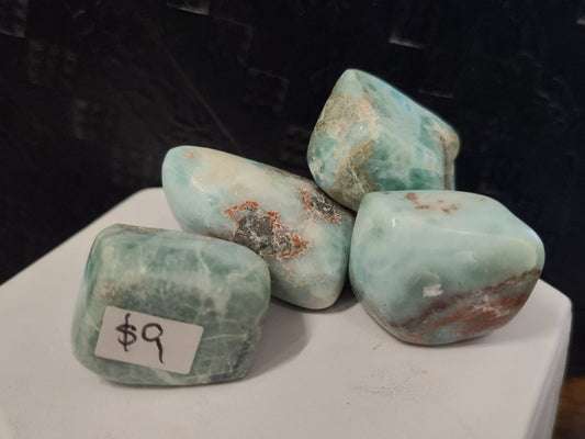Larimar Crystal Tumbles