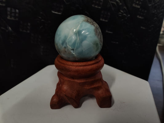 Larimar Crystal Sphere Tumbles