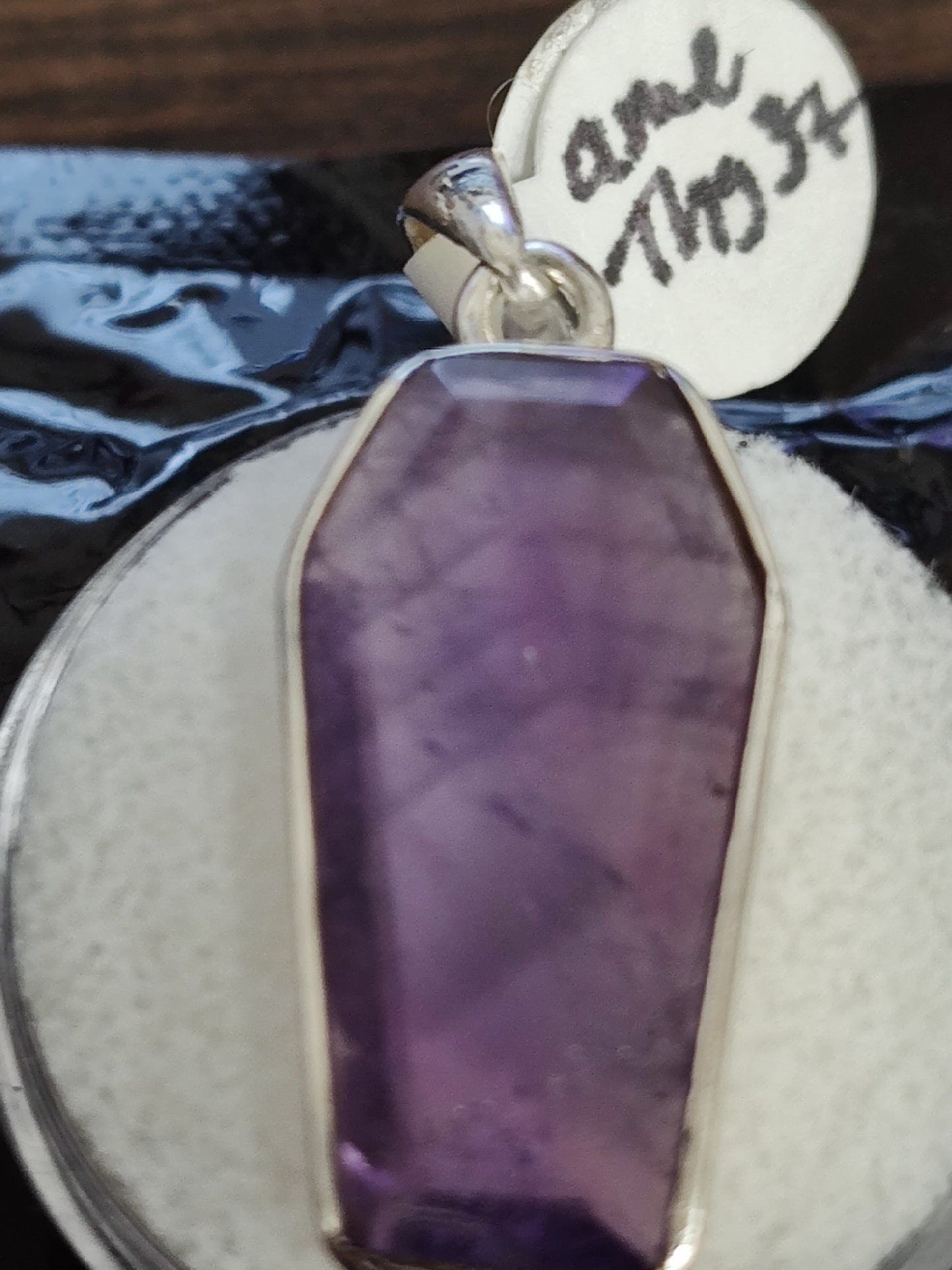 Crystal Coffin Necklace Pendants in Sterling Silver