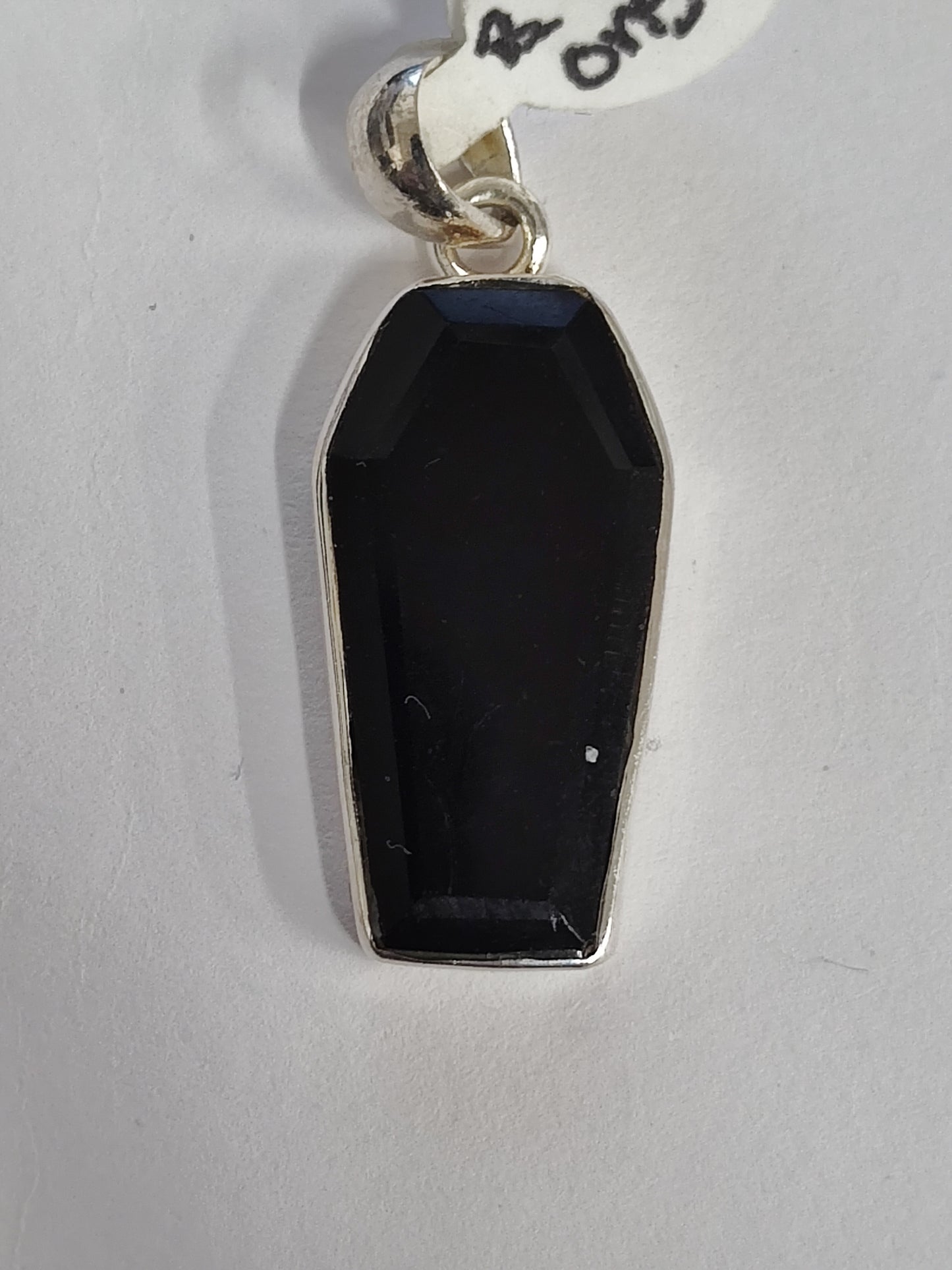 Crystal Coffin Necklace Pendants in Sterling Silver