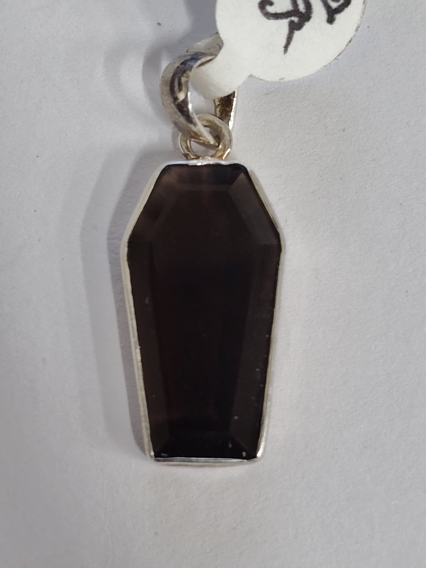 Crystal Coffin Necklace Pendants in Sterling Silver