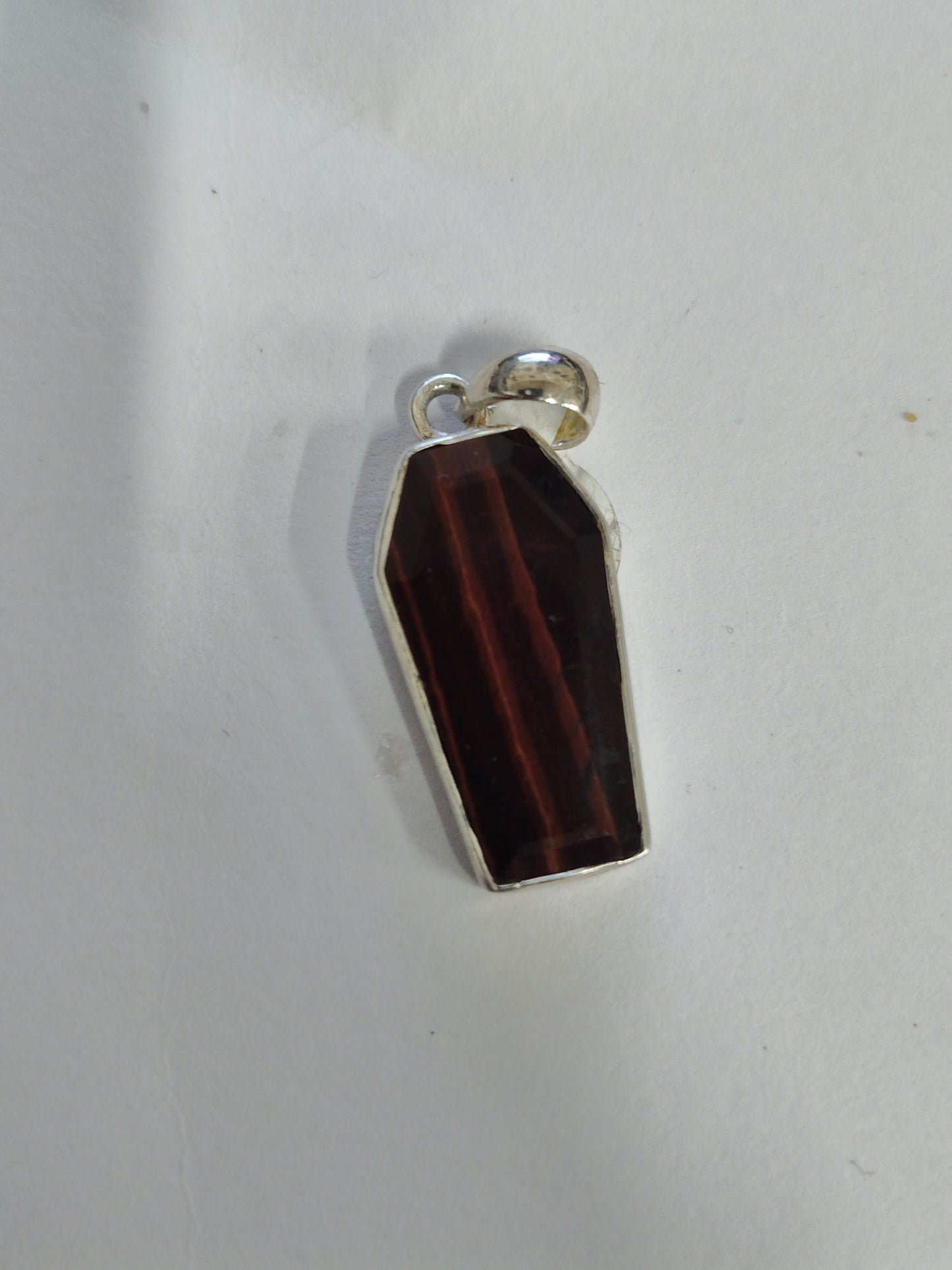 Crystal Coffin Necklace Pendants in Sterling Silver