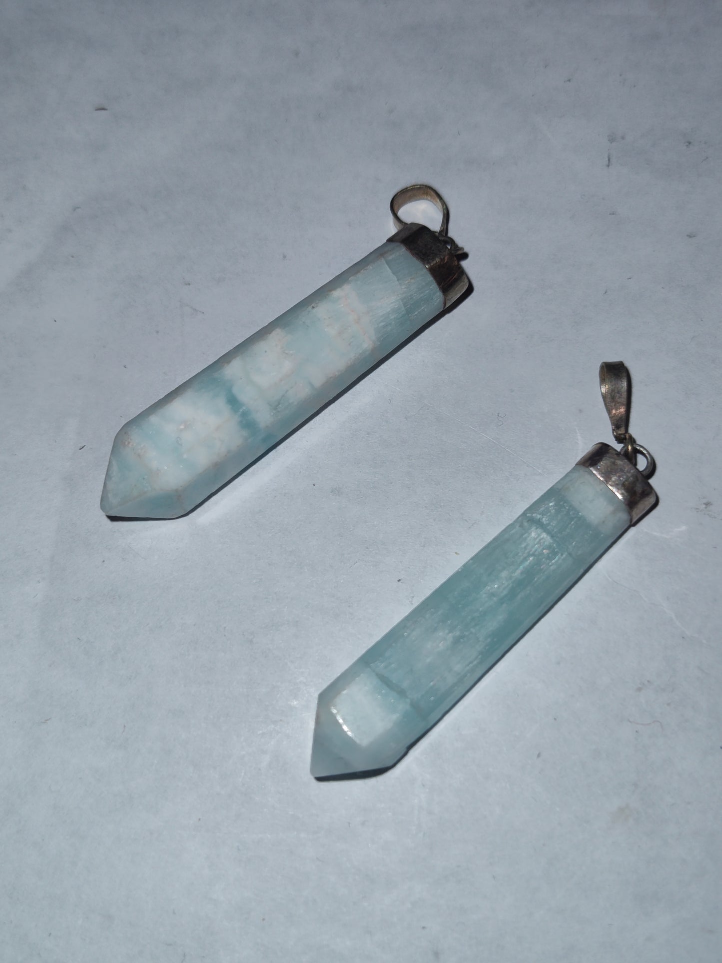 Caribbean Calcite with .925 Sterling Silver Bevel