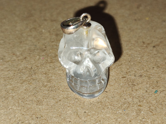 Clear Quartz Skull Pendant