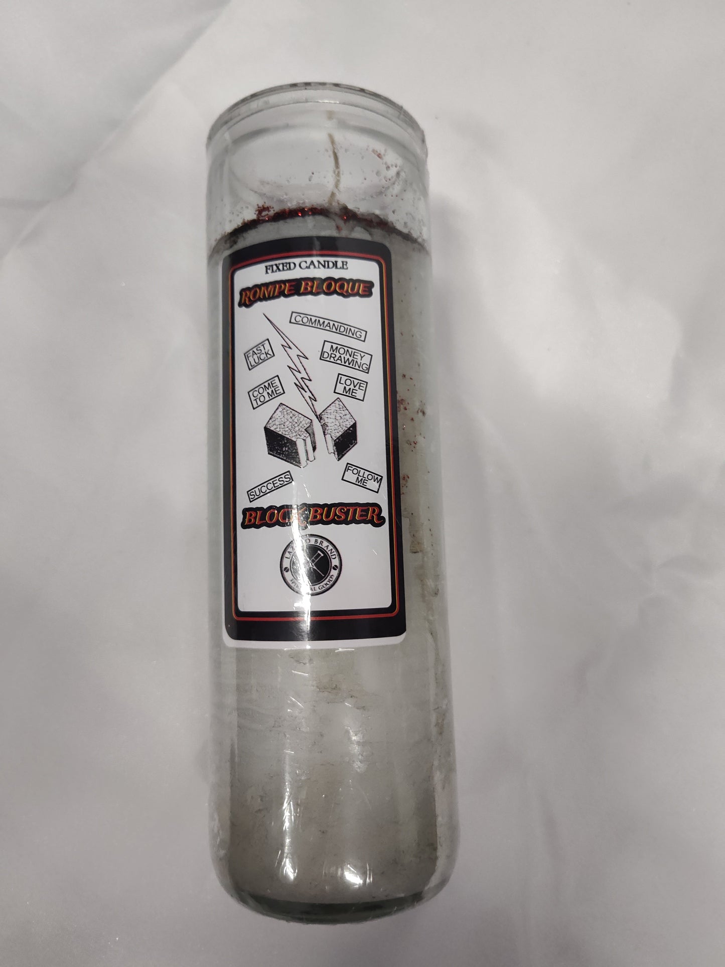 BlockBuster (Rompe Bloque) White fixed candle