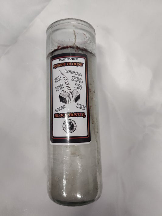 BlockBuster (Rompe Bloque) White fixed candle