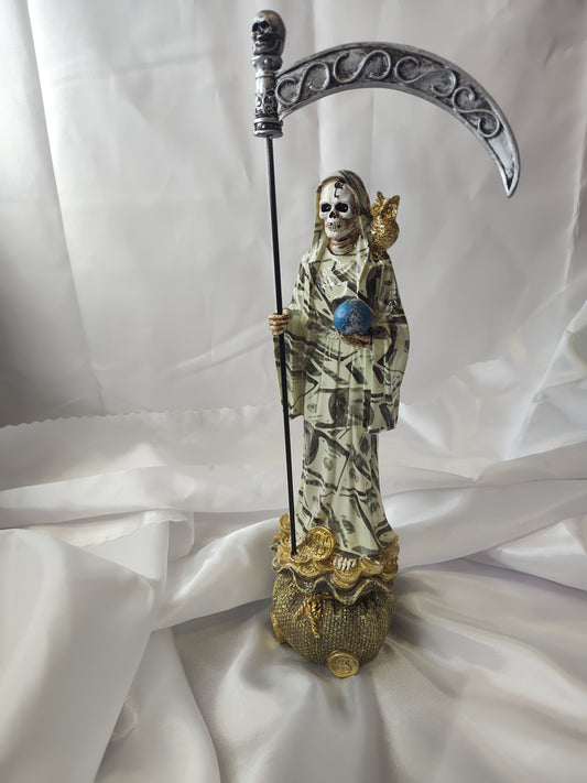 Santa Muerte Statue in Money Robes (Abundance)