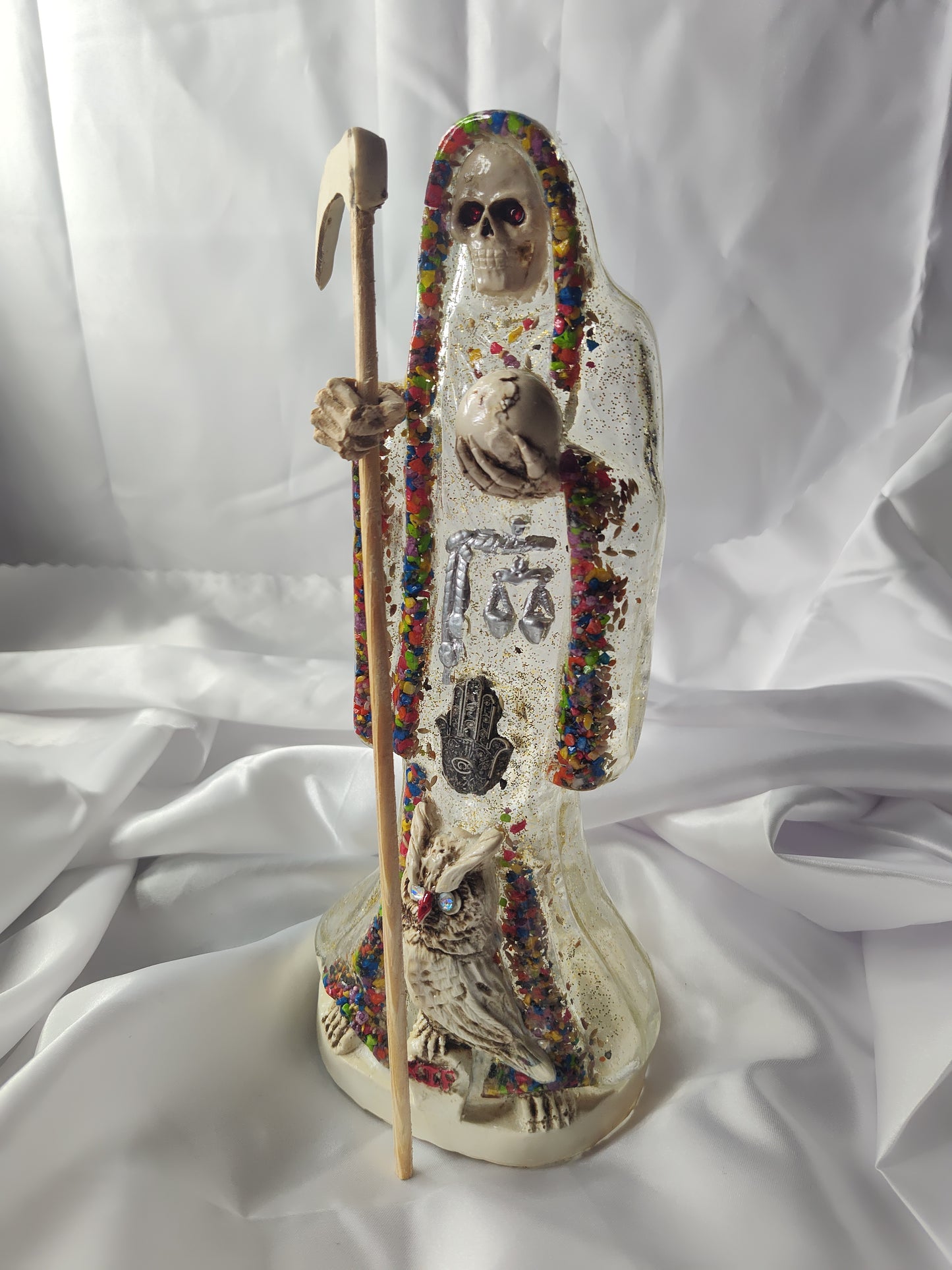 Light-Up Santa Muerte Statue (Dressed/ Consecrated)