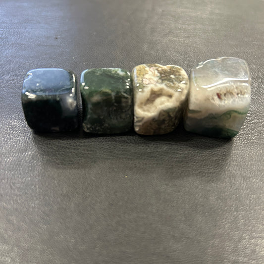 Moss Agate Cubes