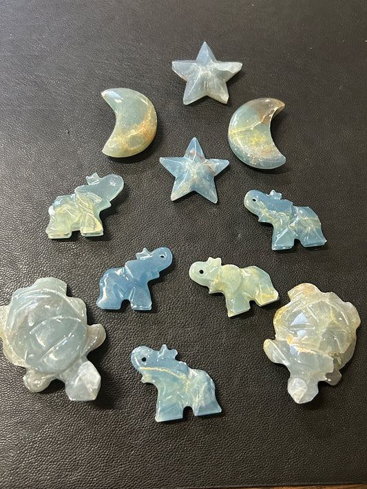 Blue Onyx Carvings