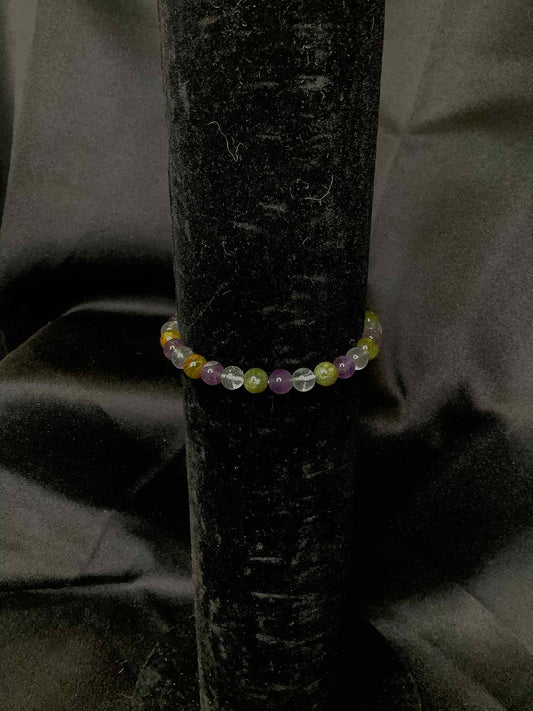 Amethyst and Peridot Bracelet