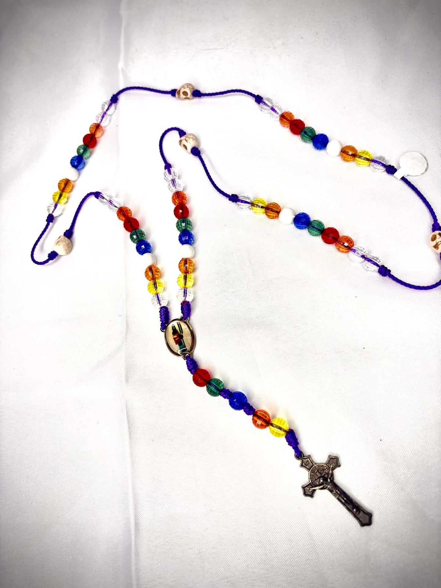 Purple Santa Muerte Rosary
