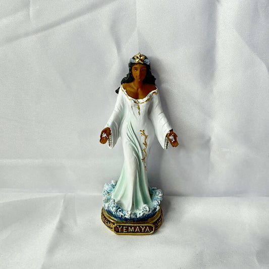 Yemaya in White Dress 6in Statue