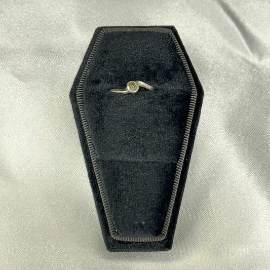 Moldavite Sterling Silver Raw Cut Rings