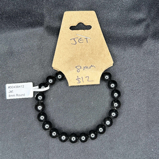 Jet 8mm Bracelet