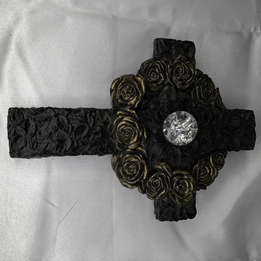 Rose Cross Sphere Holder