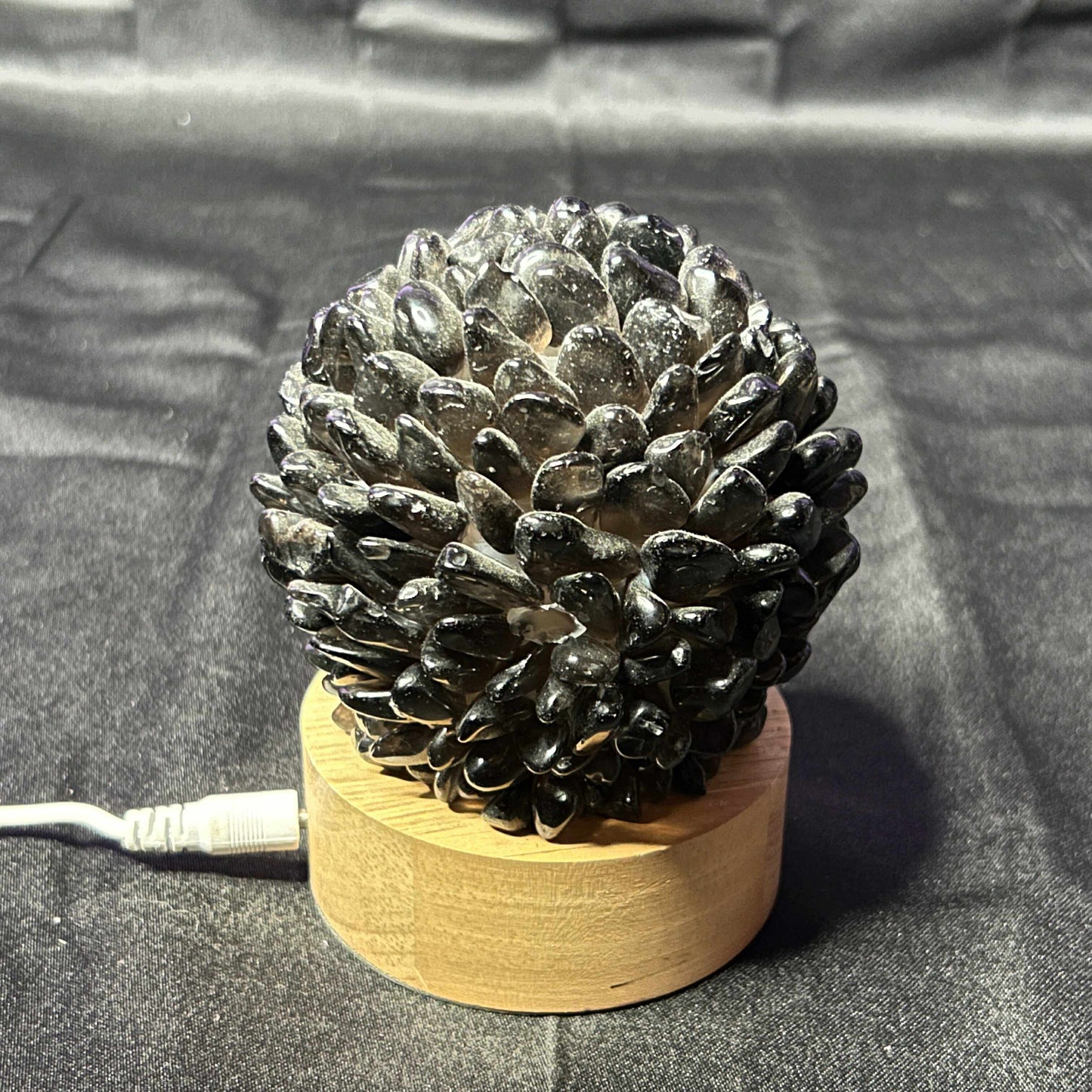 Smokey Quartz Chip Sphere Light