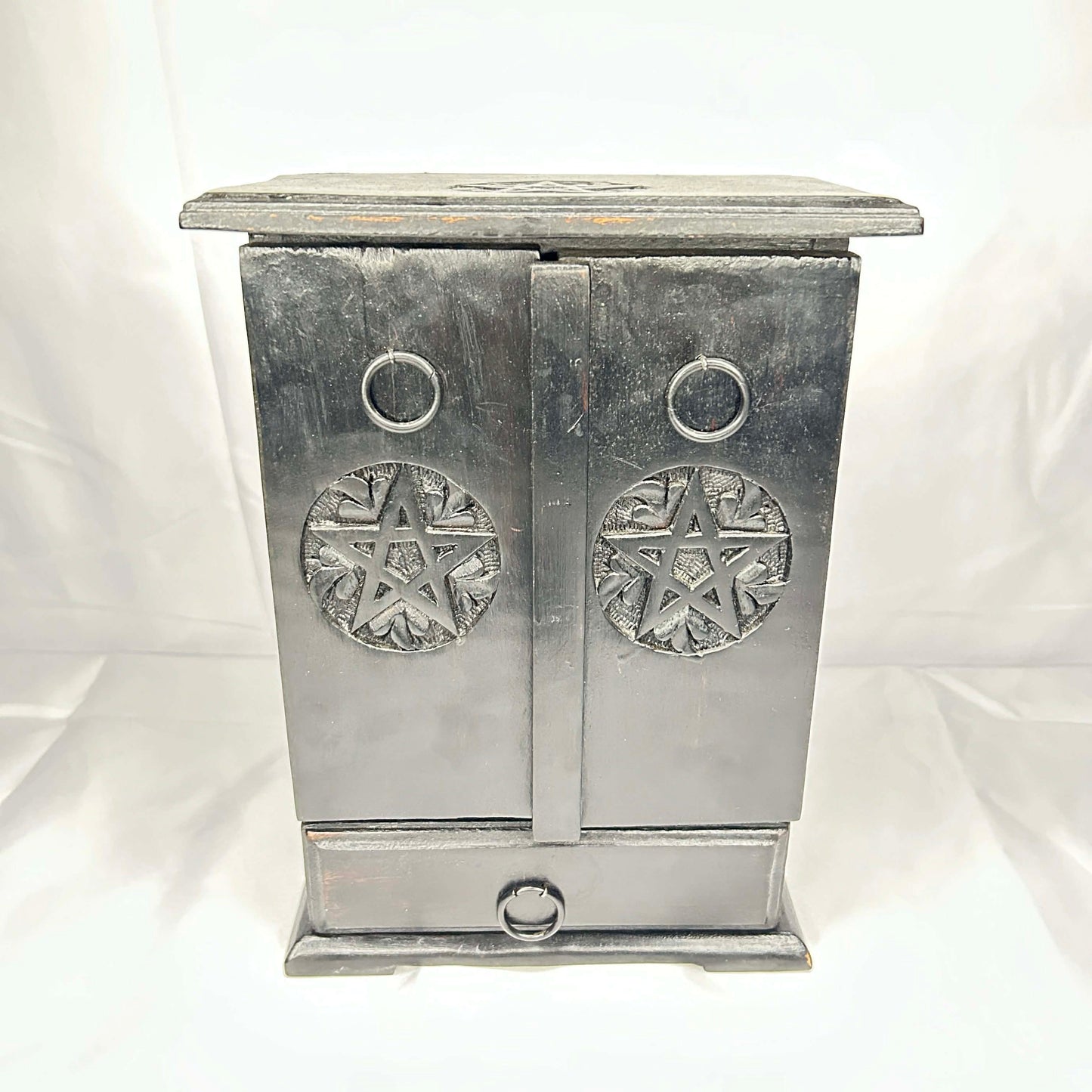 18in Pentacle Black Cabinet with Draw