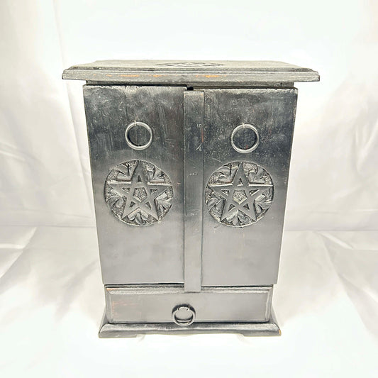 18in Pentacle Black Cabinet with Draw
