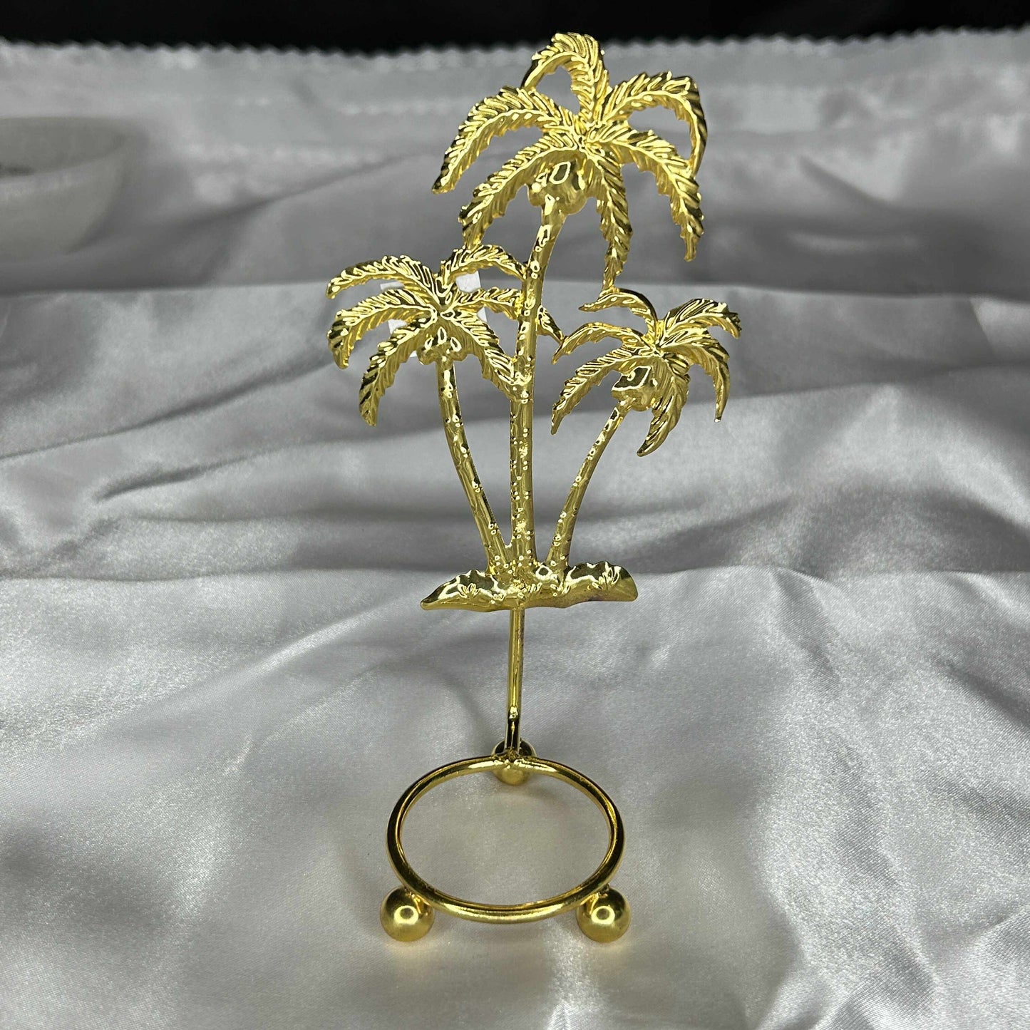 Golden Palm Tree Sphere Holder