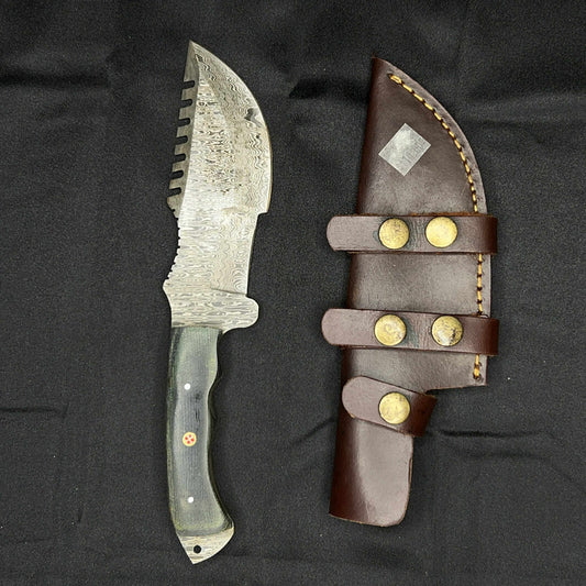 Titan Damascus Steel Compact Tracking Knife