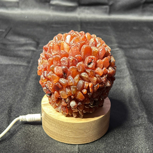 Carnelian Chip Light Sphere