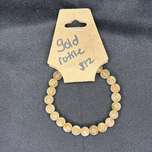 Gold Rutile Quartz Bracelet