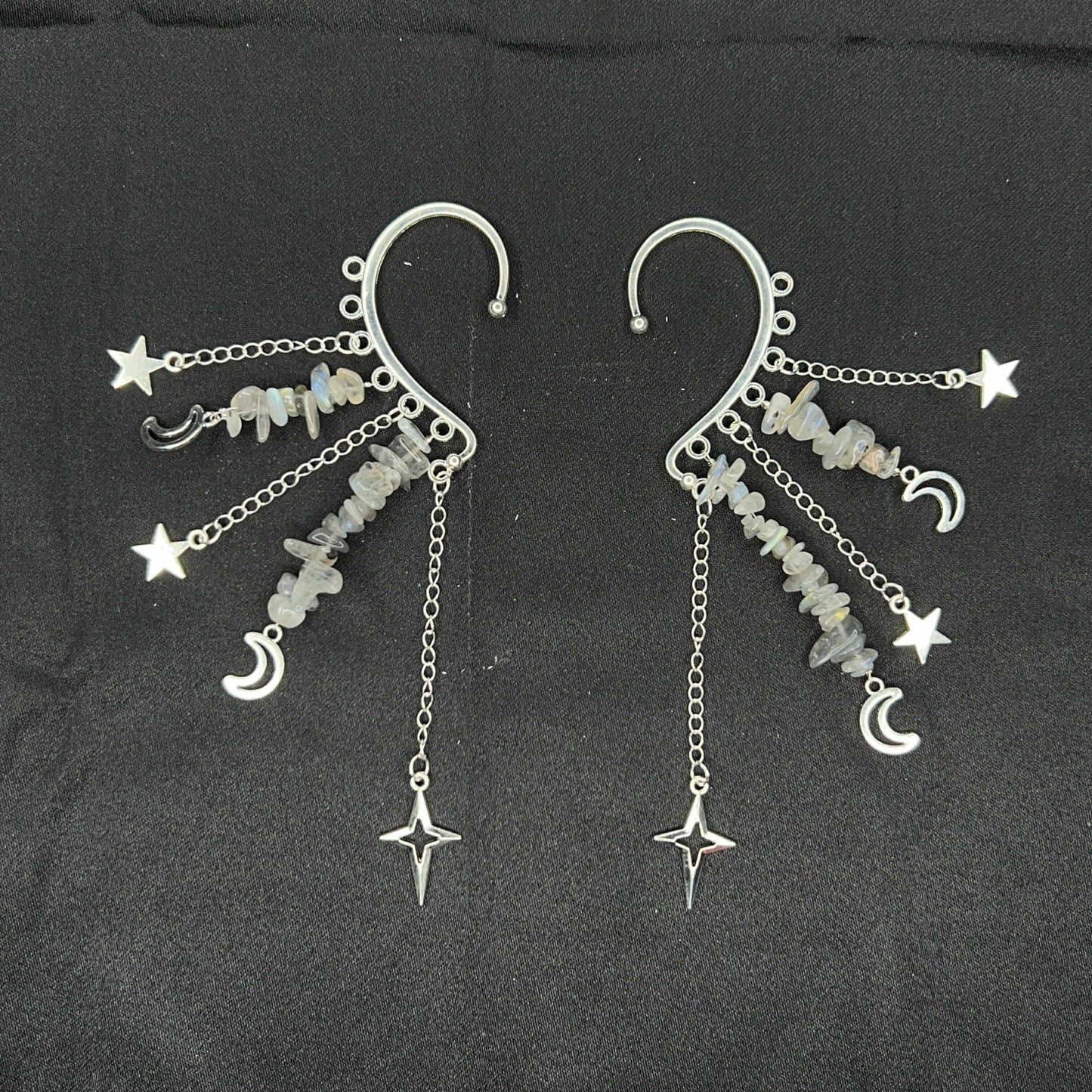 Crystal Chip Ear Cuffs