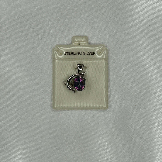 Rainbow Quartz in Sterling Silver Dolphin Charm