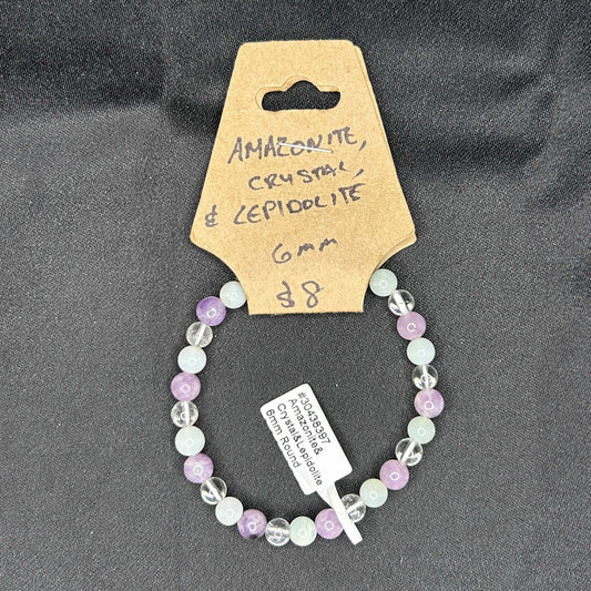 Amazonite + Lepidolite Bracelet