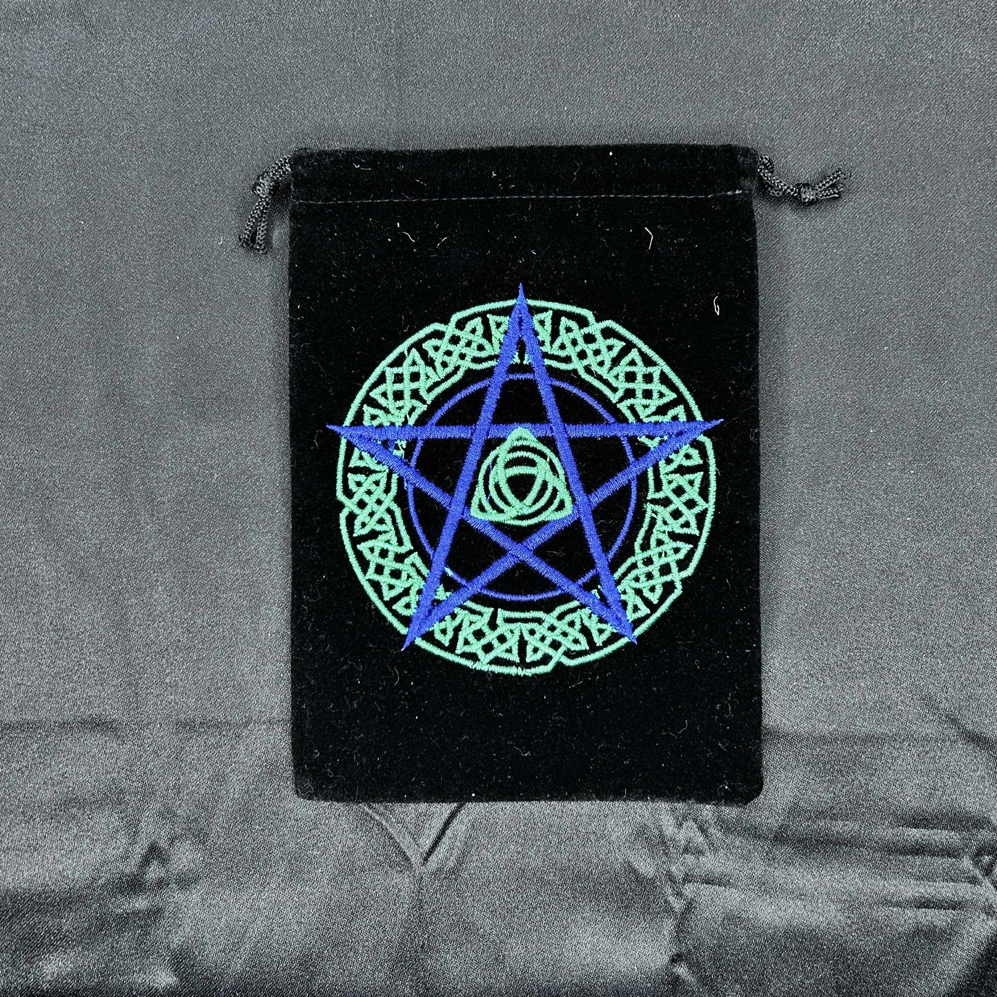Black Velvet Embroidered Tarot Card Bags