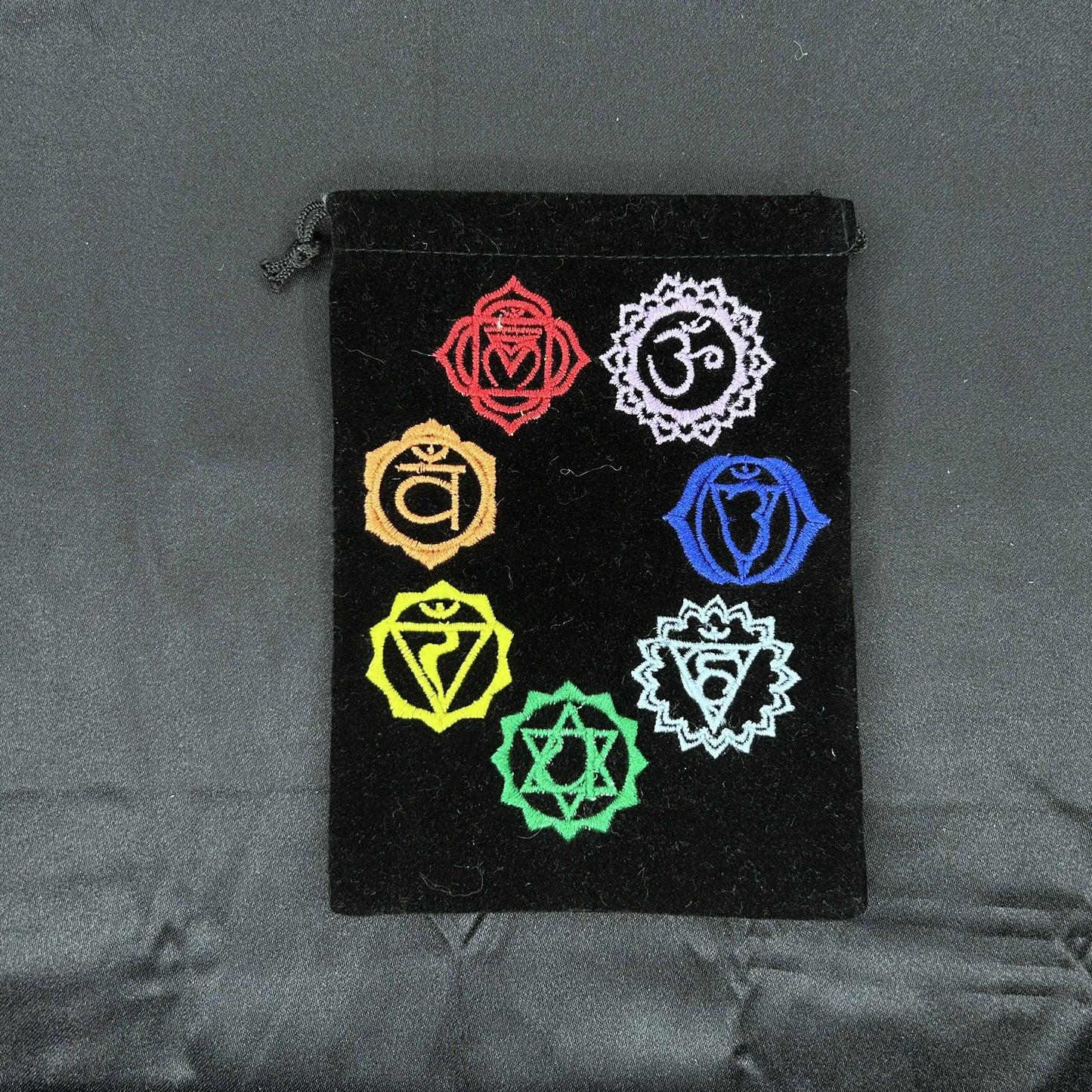 Black Velvet Embroidered Tarot Card Bags