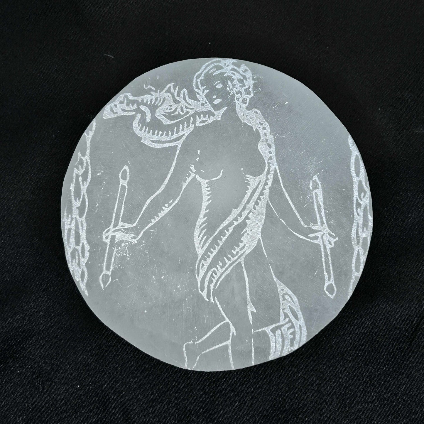 Engraved Selenite Charging Plates