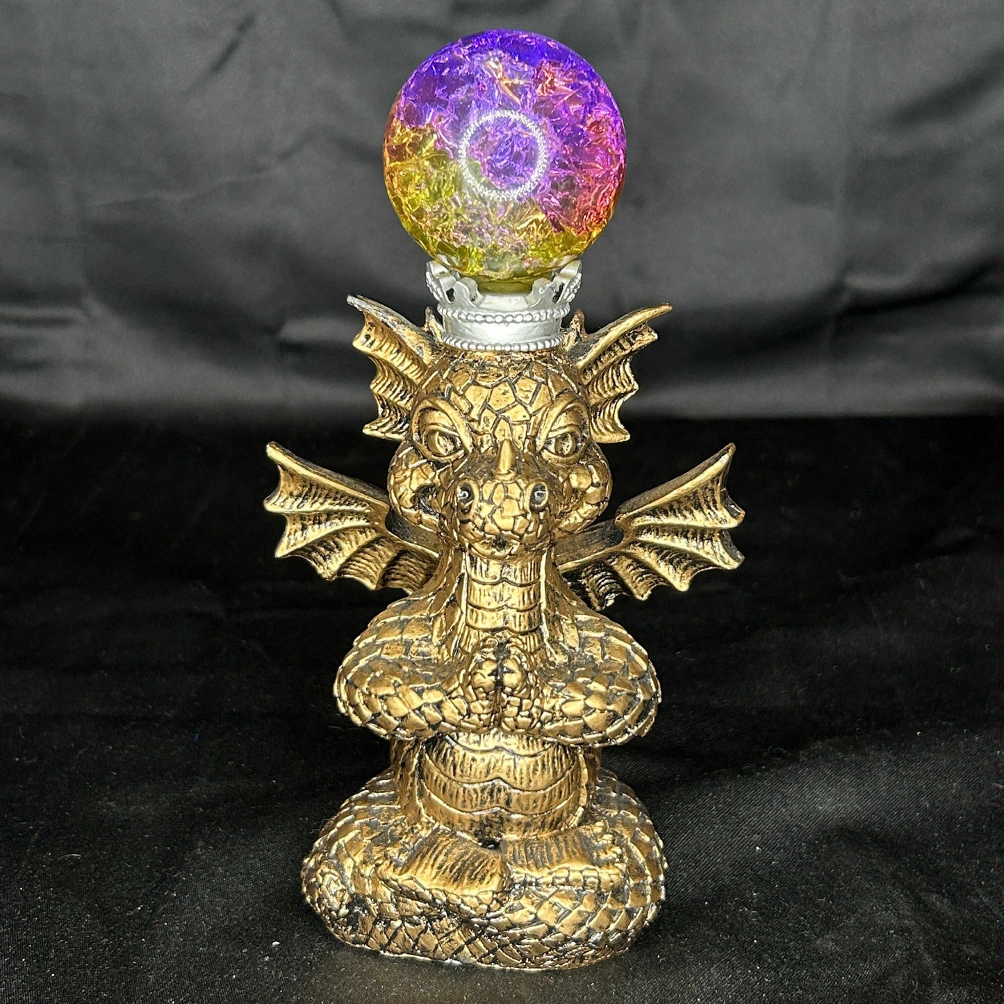 Dragon Meditating Sphere Holder