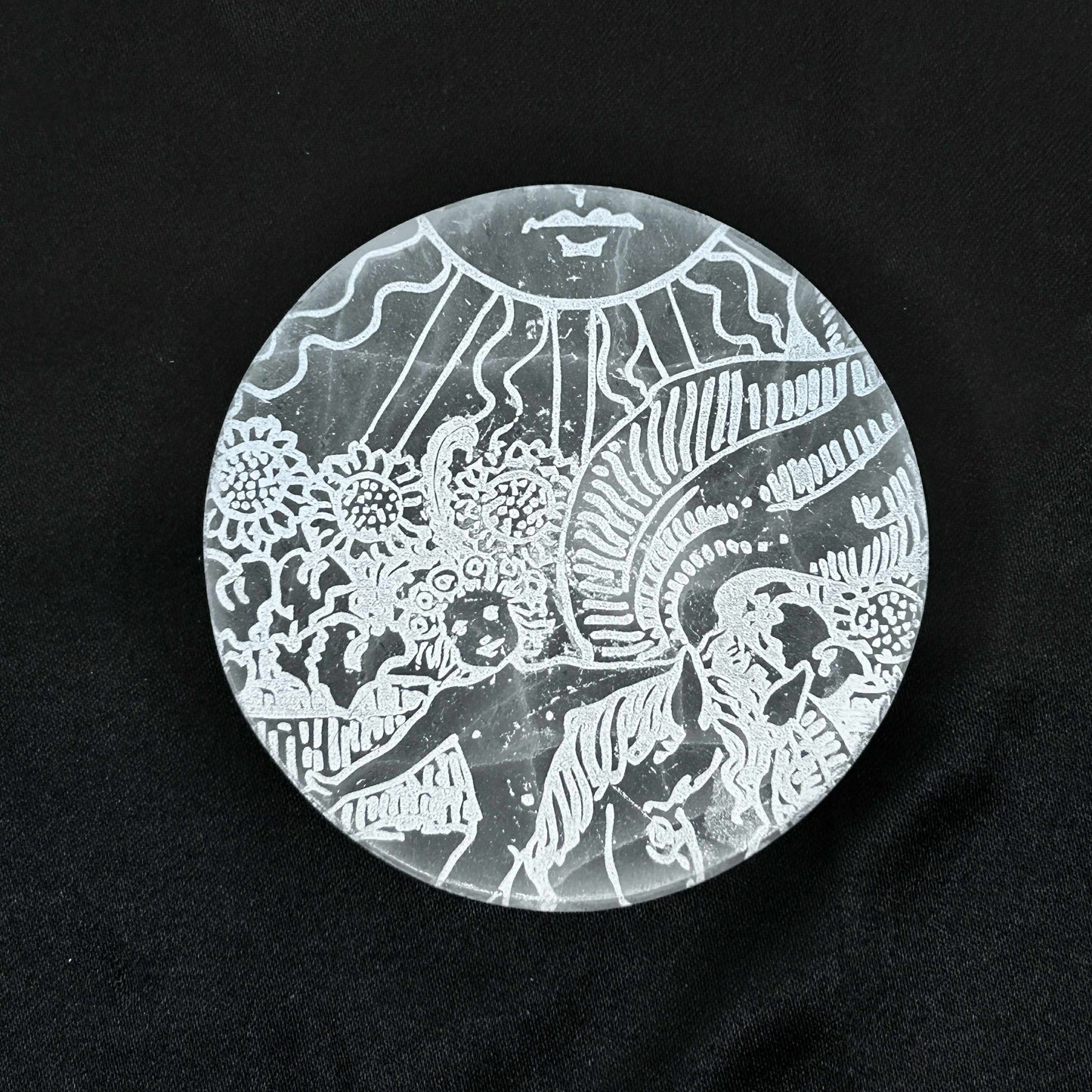 Engraved Selenite Charging Plates