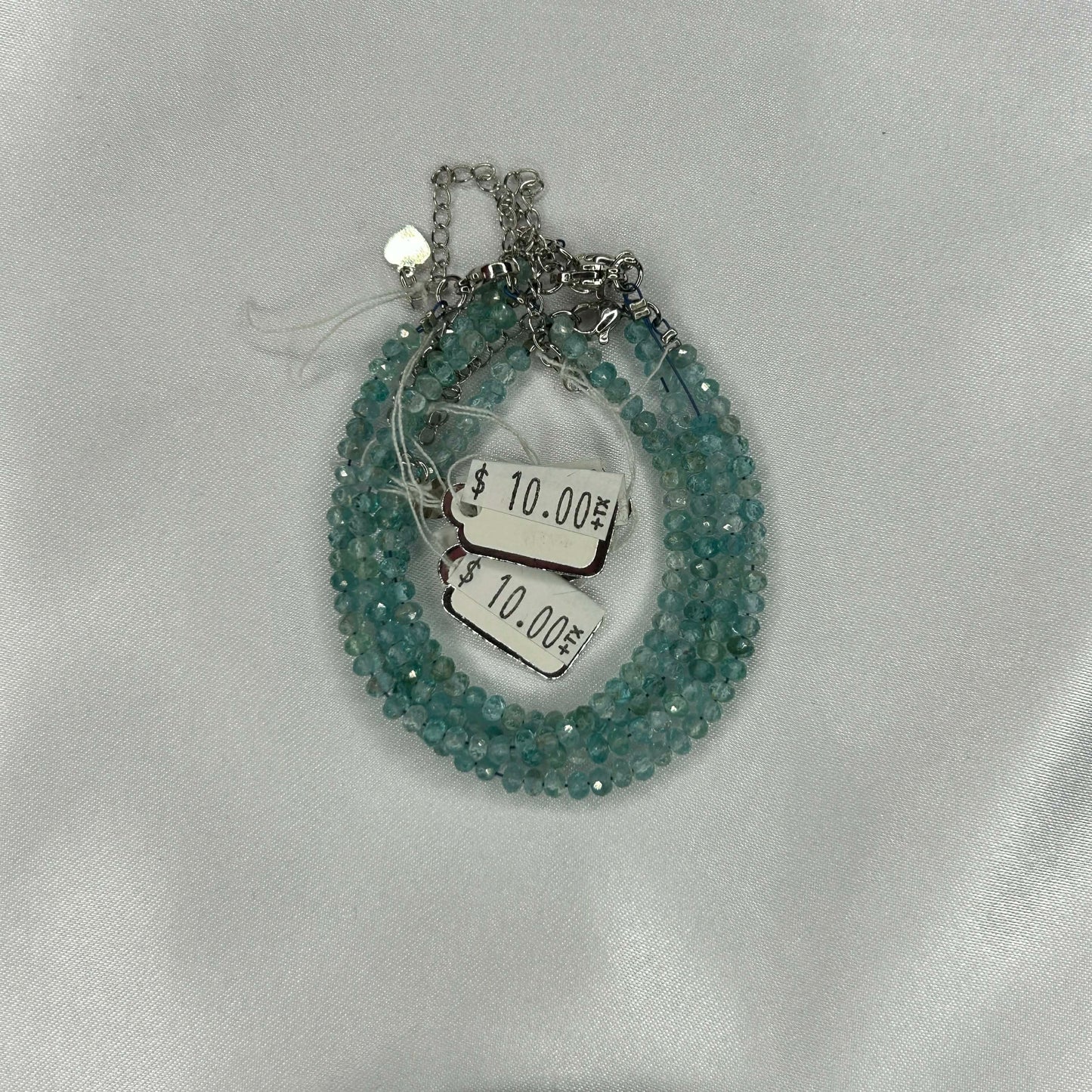 Blue Apatite Crystal Chip Bracelet