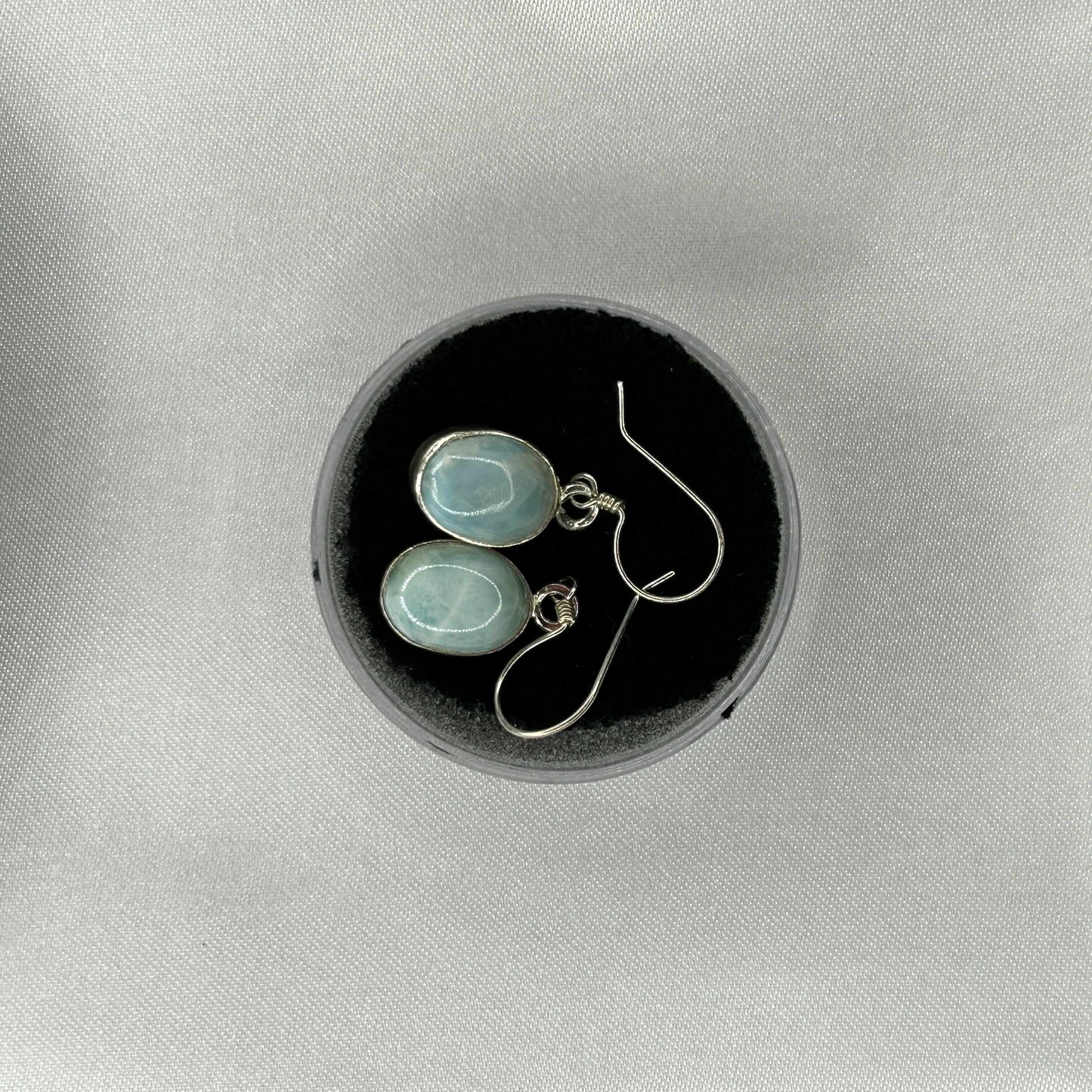 Larimar Sterling Silver Earrings